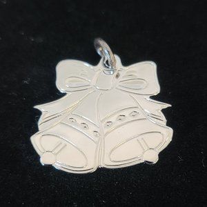 Vintage Sterling Silver Charm Christmas Bells Holiday Wedding Mini Bracelet